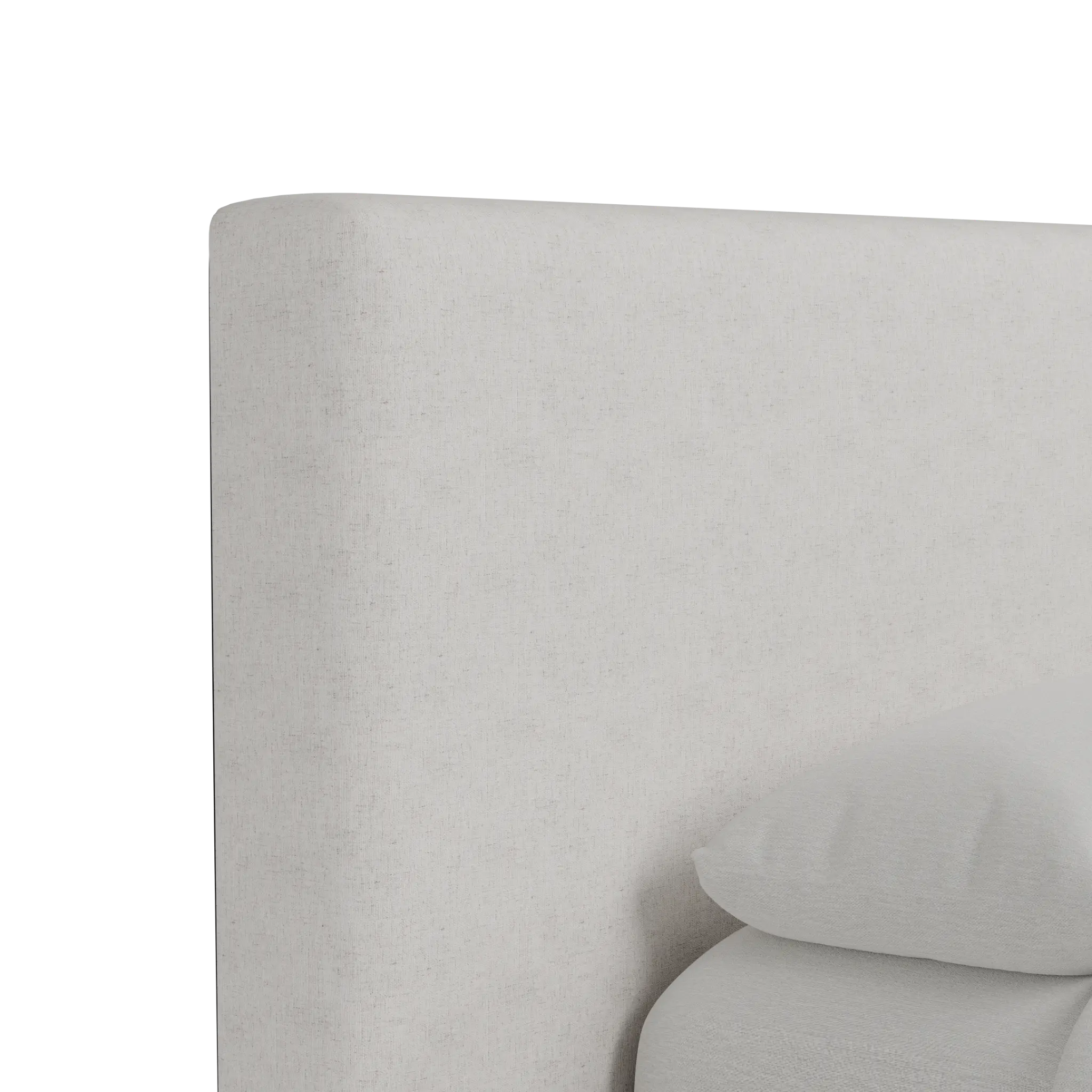 Grayton Linen Light Beige 44" Upholstered Platform Bed Grayton Linen Light Beige 44" Upholstered Platform Bed