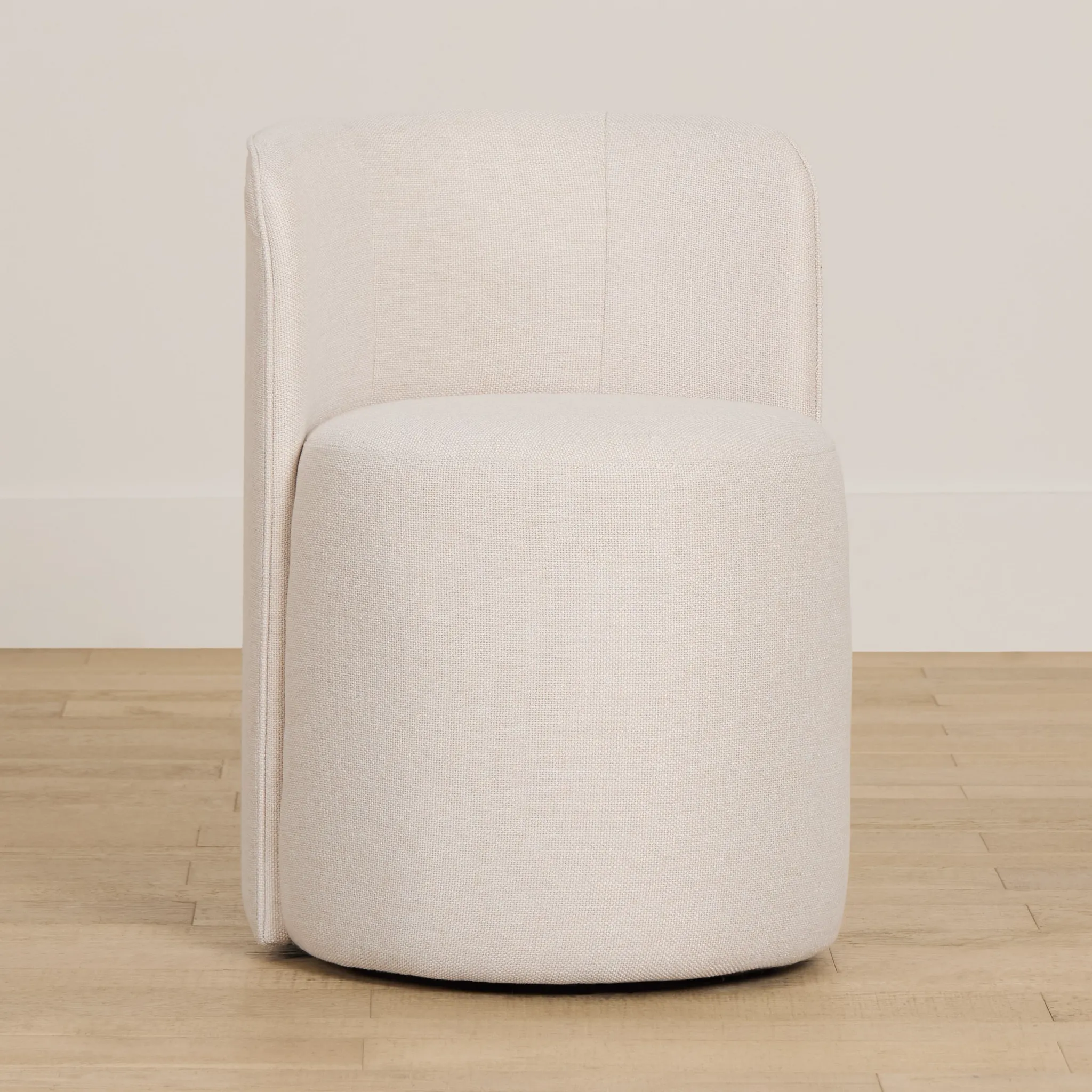 Ryan Light Beige Castored Upholstered Side Chair