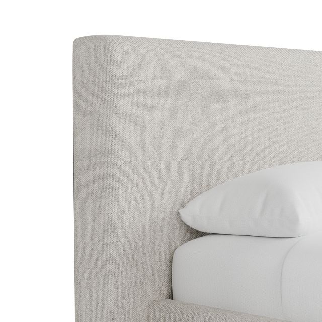 Grayton Gellar Beige 44" Upholstered Platform Bed
