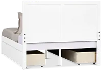 Charleston White Panel Bed With 4 Storage Drawers