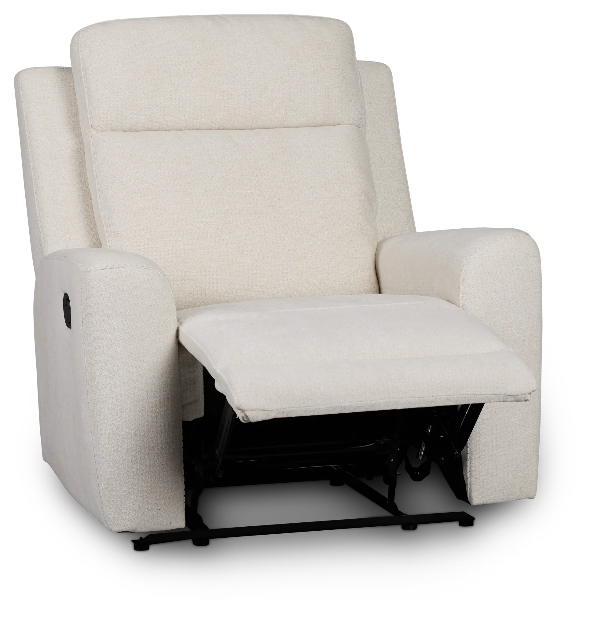 Dean White Fabric Recliner