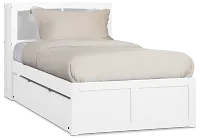 Charleston White Bookcase Trundle Bed