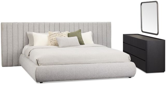 Nomad Gray Uph Spread Bedroom With Black Cases