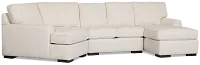 Sinclair Light Beige Fabric Right Chaise Cuddler Sectional