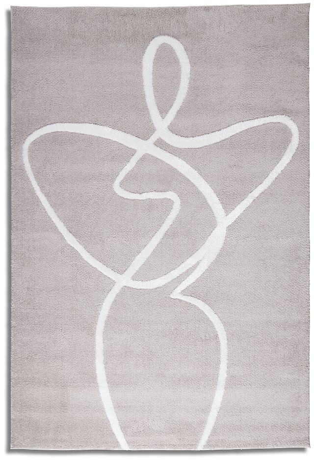 Mimi Gray 5x8 Area Rug