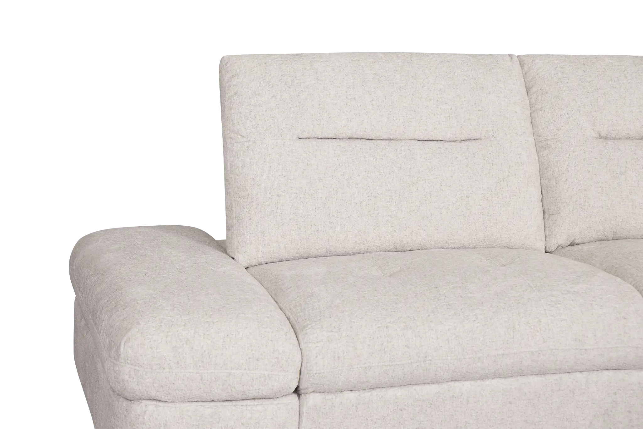 Mila Light Beige Fabric Small Dual Power Reclining Two-arm Sectional Mila Light Beige Fabric Small Dual Power Reclining Two-arm Sectional