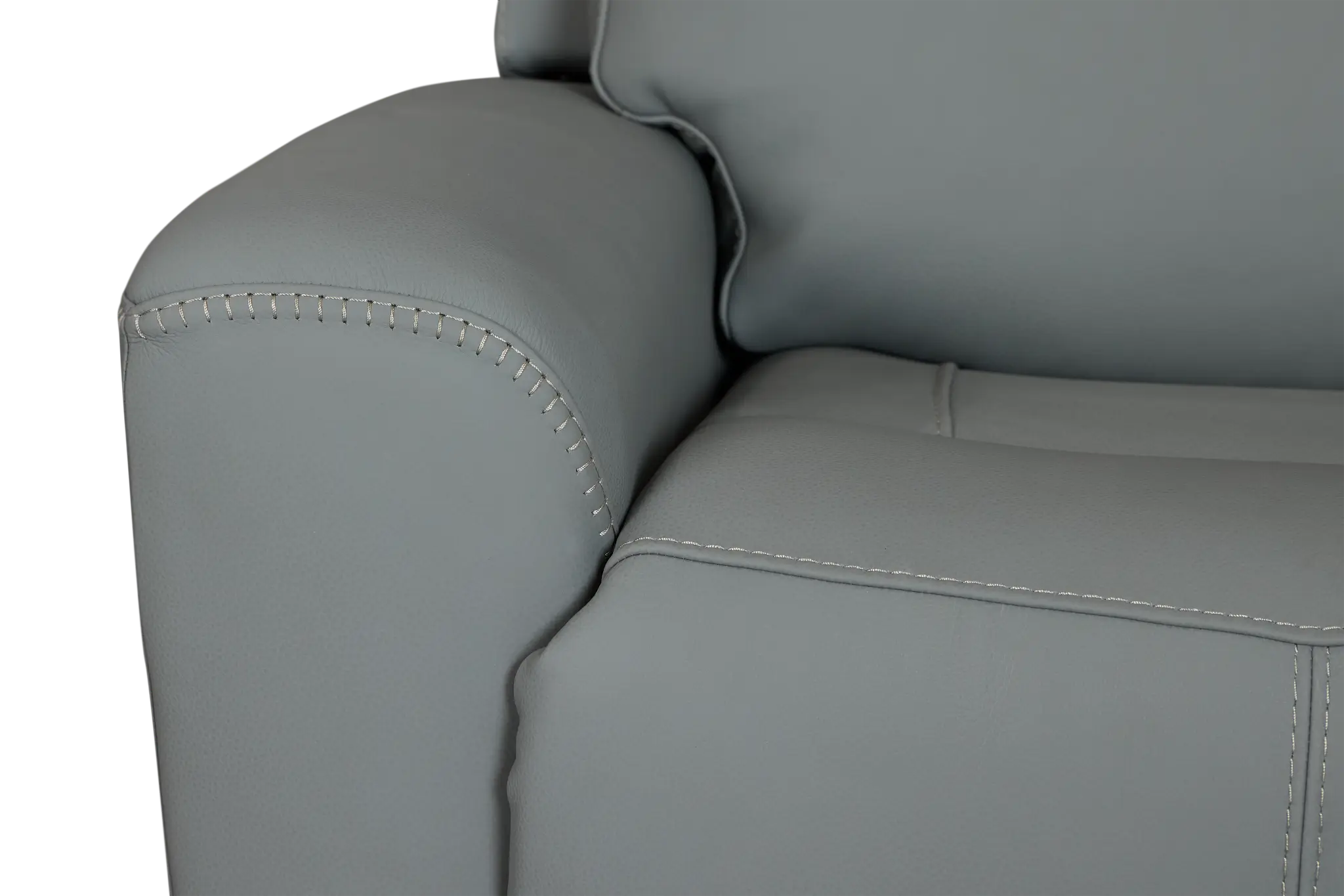 Sterling Blue Lthr/vinyl Power Reclining Sofa Sterling Blue Lthr/vinyl Power Reclining Sofa