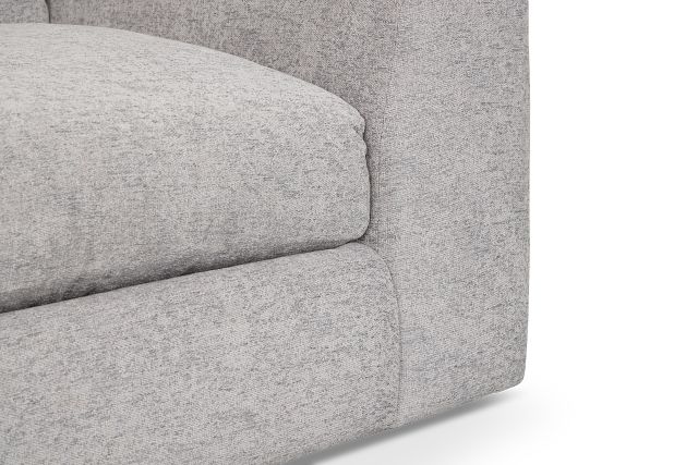 Calista Pewter Fabric Small Left Bumper Sectional