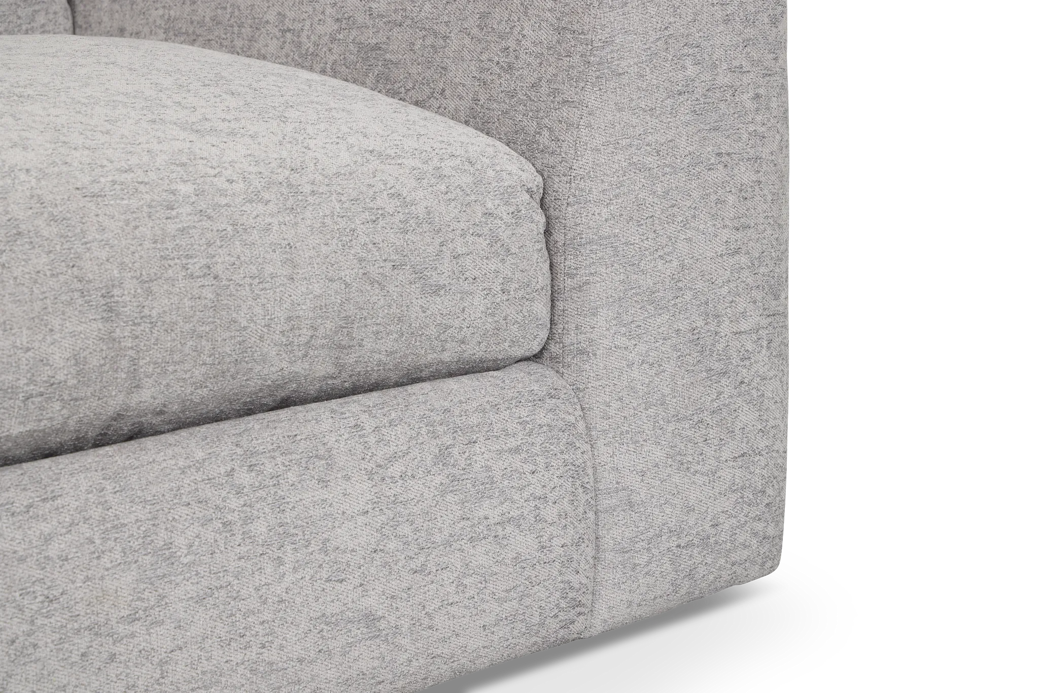 Calista Pewter Fabric Small Left Bumper Sectional