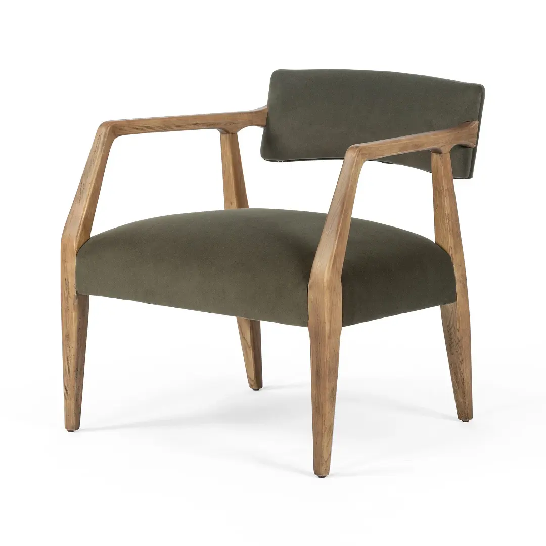 Four Hands Joe Dark Green Velvet Accent Chair Four Hands Joe Dark Green Velvet Accent Chair