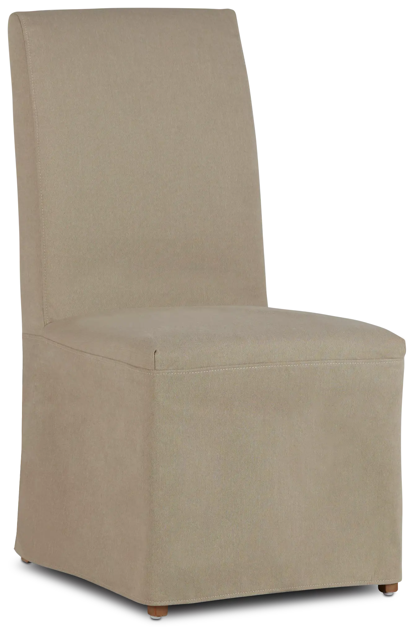 Destination Beige Long Slipcover Chair With Light Tone Leg Destination Beige Long Slipcover Chair With Light Tone Leg