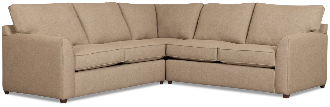 Tate Brown Fabric Medium 2-arm Left Facing Sleeper Sectional