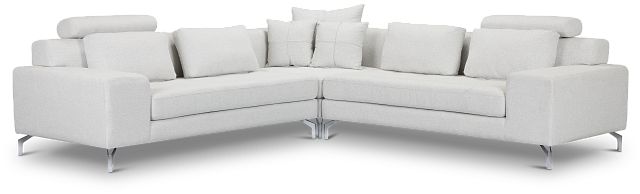 Onyx Light Gray Fabric Small Two-arm Sectional