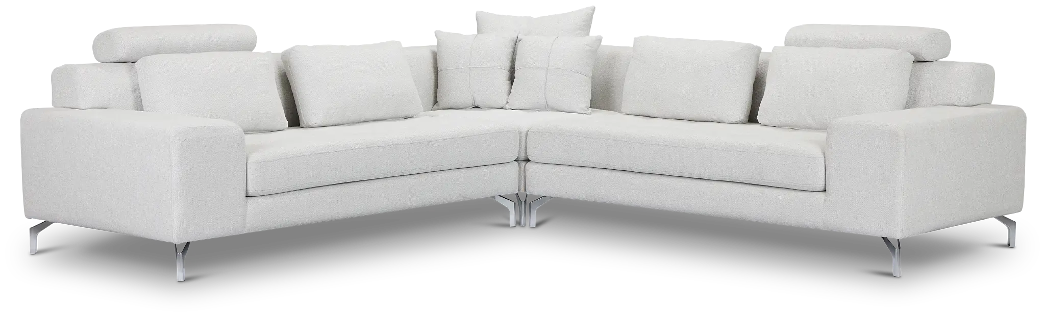 Onyx Light Gray Fabric Small Two-arm Sectional Onyx Light Gray Fabric Small Two-arm Sectional