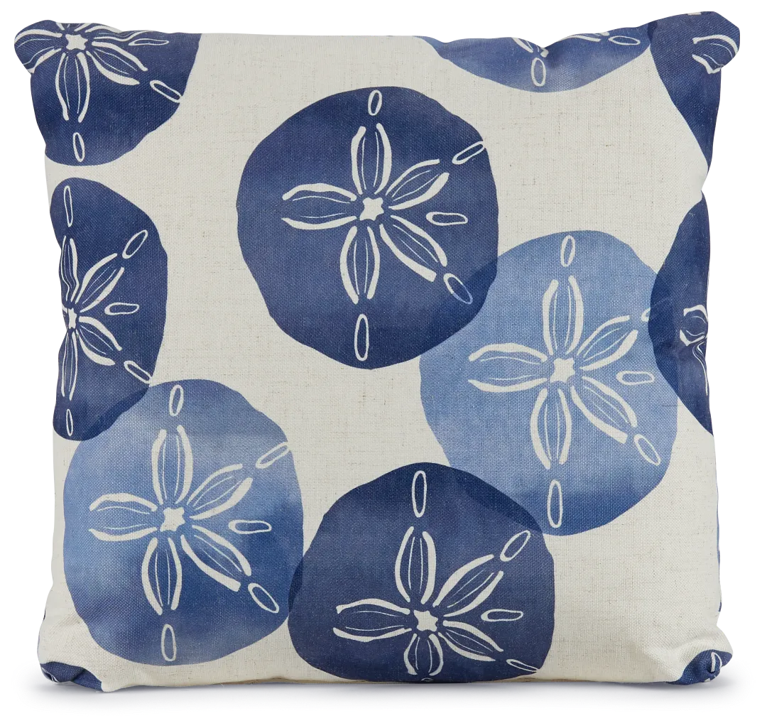 Sand Dollar Blue 20" Accent Pillow
