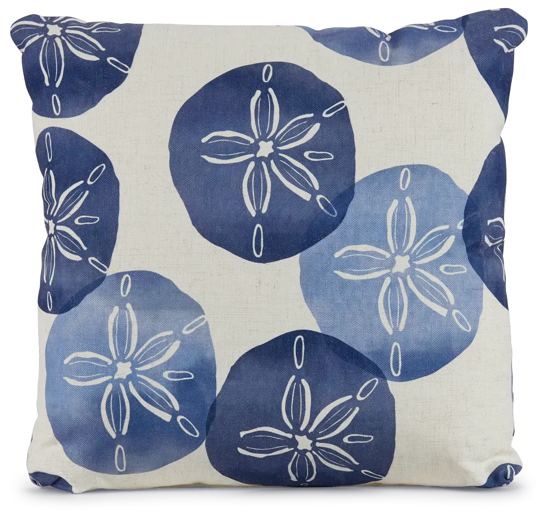 Sand Dollar Blue 20" Accent Pillow Sand Dollar Blue 20" Accent Pillow