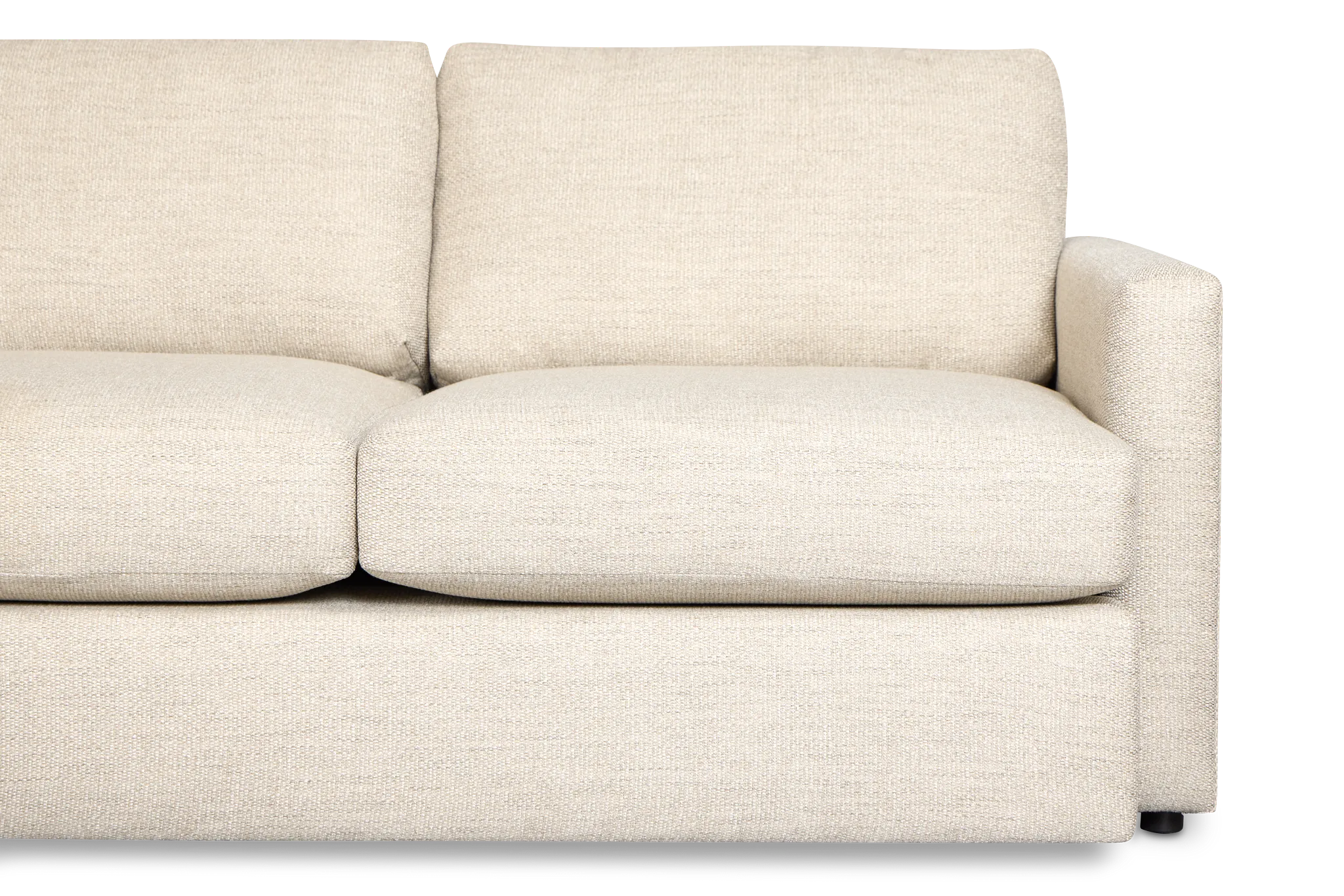 Maxwell Light Gray Fabric Small Two-arm Sectional
