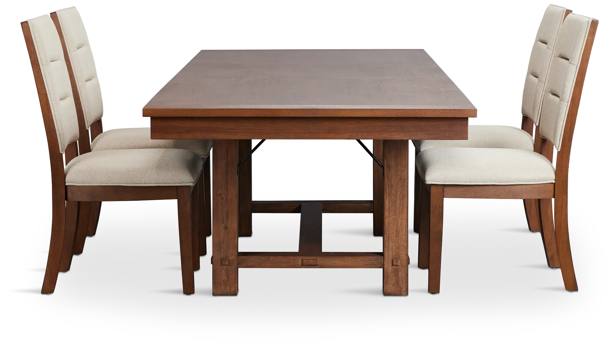 Park City Dark Tone Rectangular Table & 4 Upholstered Chairs Park City Dark Tone Rectangular Table & 4 Upholstered Chairs