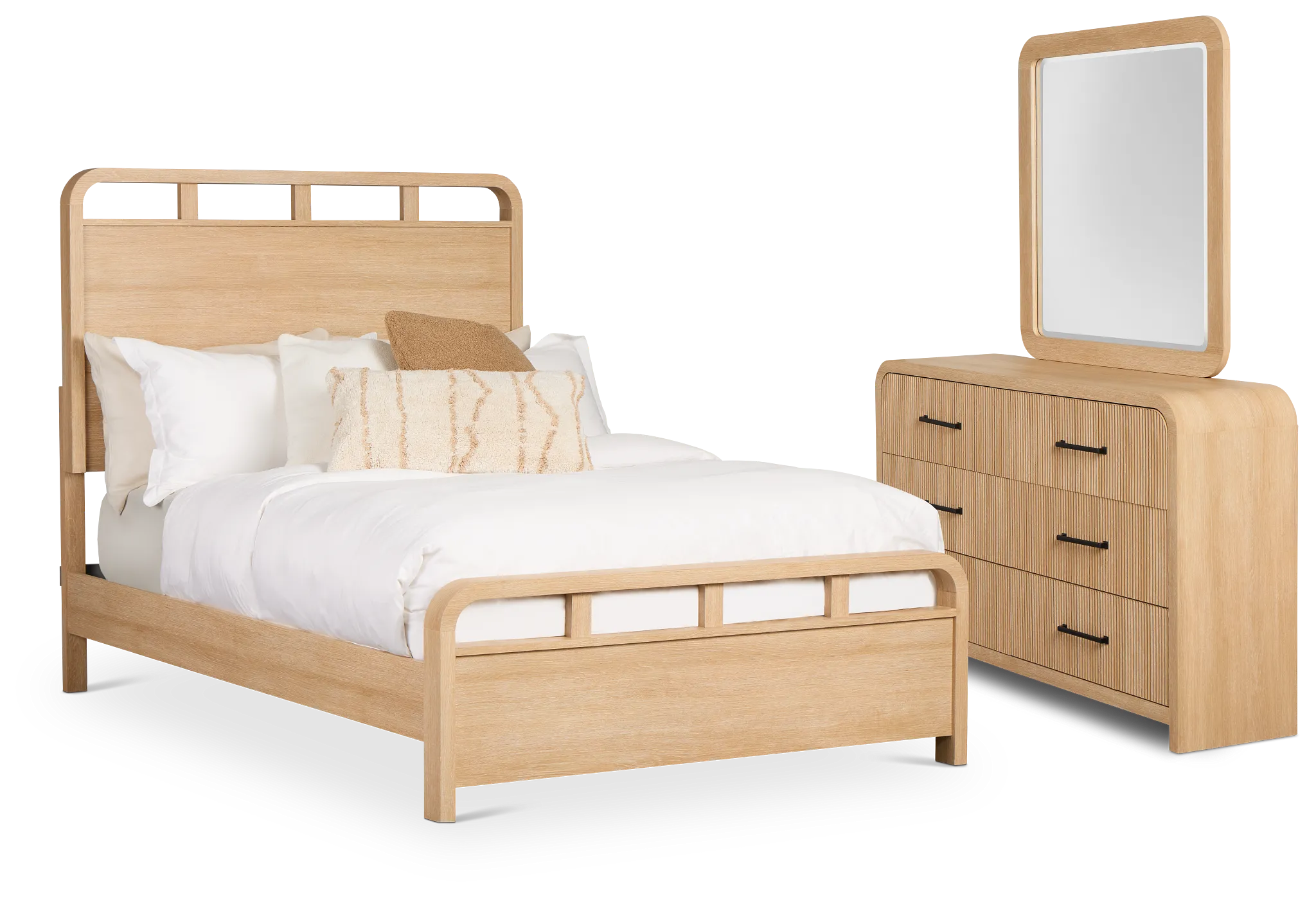 Lyndie Light Tone Panel Bedroom