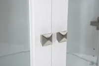 Newport White Drawer Bookcase Wall