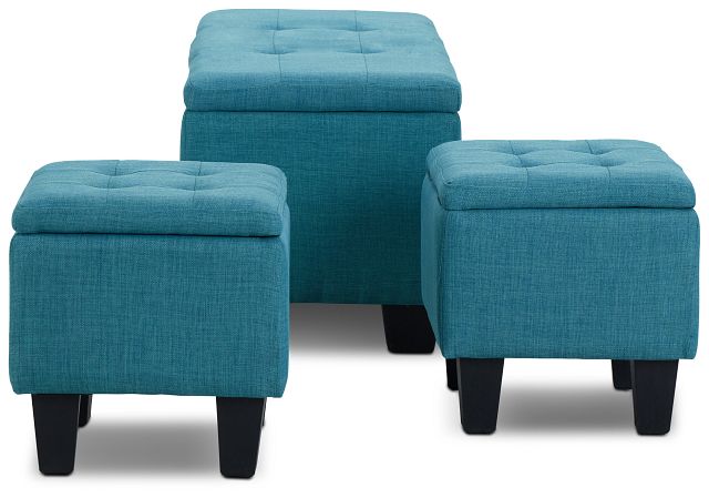 Ethan Teal Set Of 3 Bench (3)