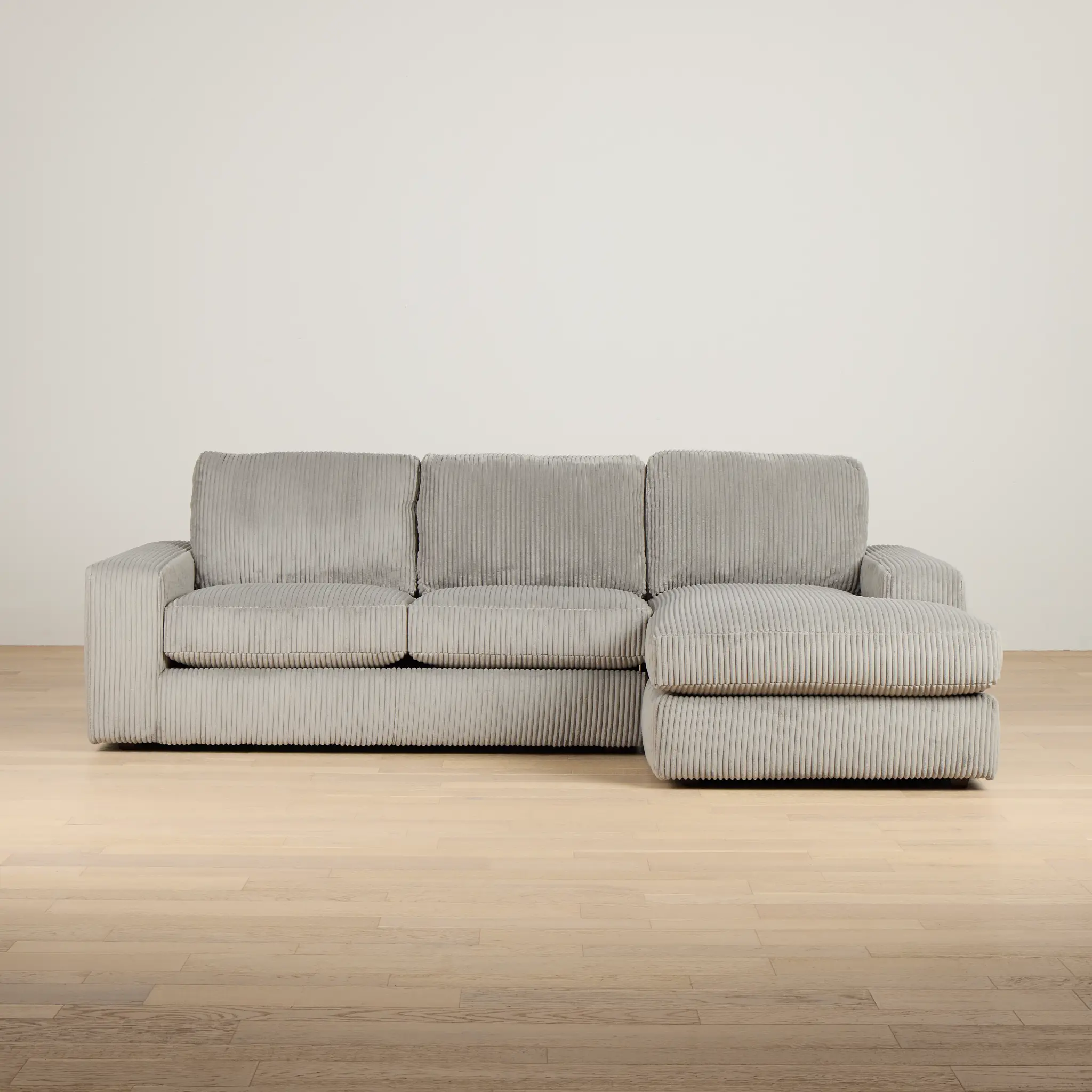 Charlie Gray Fabric Right Chaise Sectional Charlie Gray Fabric Right Chaise Sectional