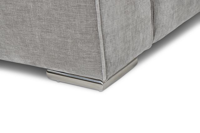 Brielle Light Gray Fabric Small Two-arm Sectional