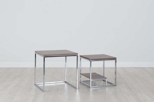 Elliot Gray Set Of 2 Nesting End Table