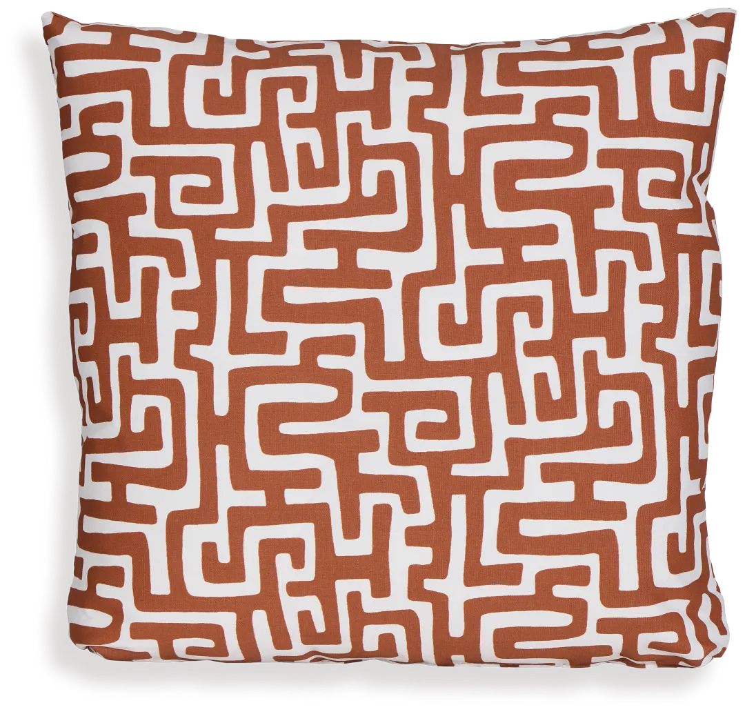 Enid Dark Orange 20" Indoor/outdoor Accent Pillow