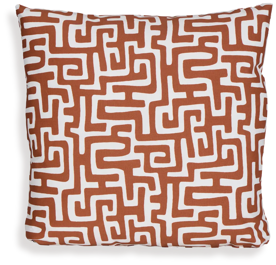 Enid Dark Orange 20" Indoor/outdoor Accent Pillow Enid Dark Orange 20" Indoor/outdoor Accent Pillow