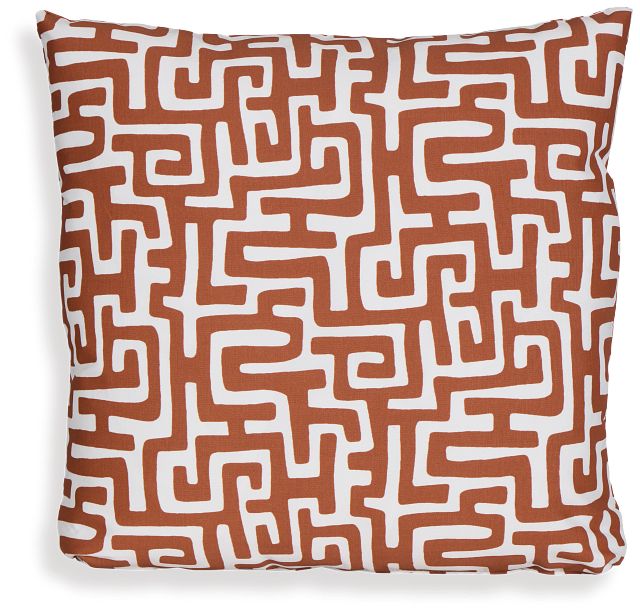 Enid Dark Orange 20" Indoor/outdoor Accent Pillow