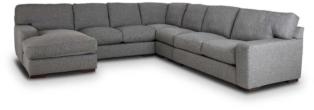Veronica Dark Gray Down Large Left Chaise Sectional