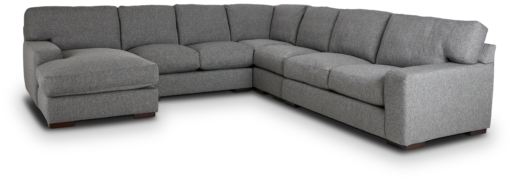 Veronica Dark Gray Down Large Left Chaise Sectional