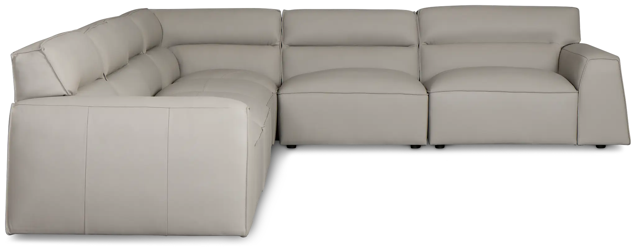 Blanca Gray Leather 6-piece Modular Sectional Blanca Gray Leather 6-piece Modular Sectional