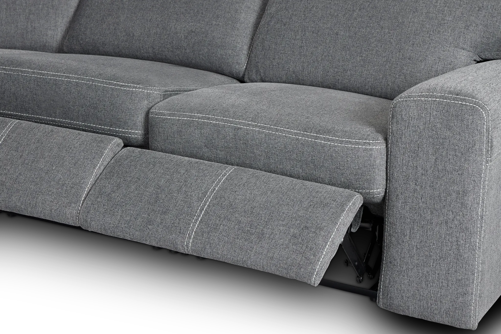 Callum Dark Gray Storage Small Left Dual Power Chaise Sleeper Sectional