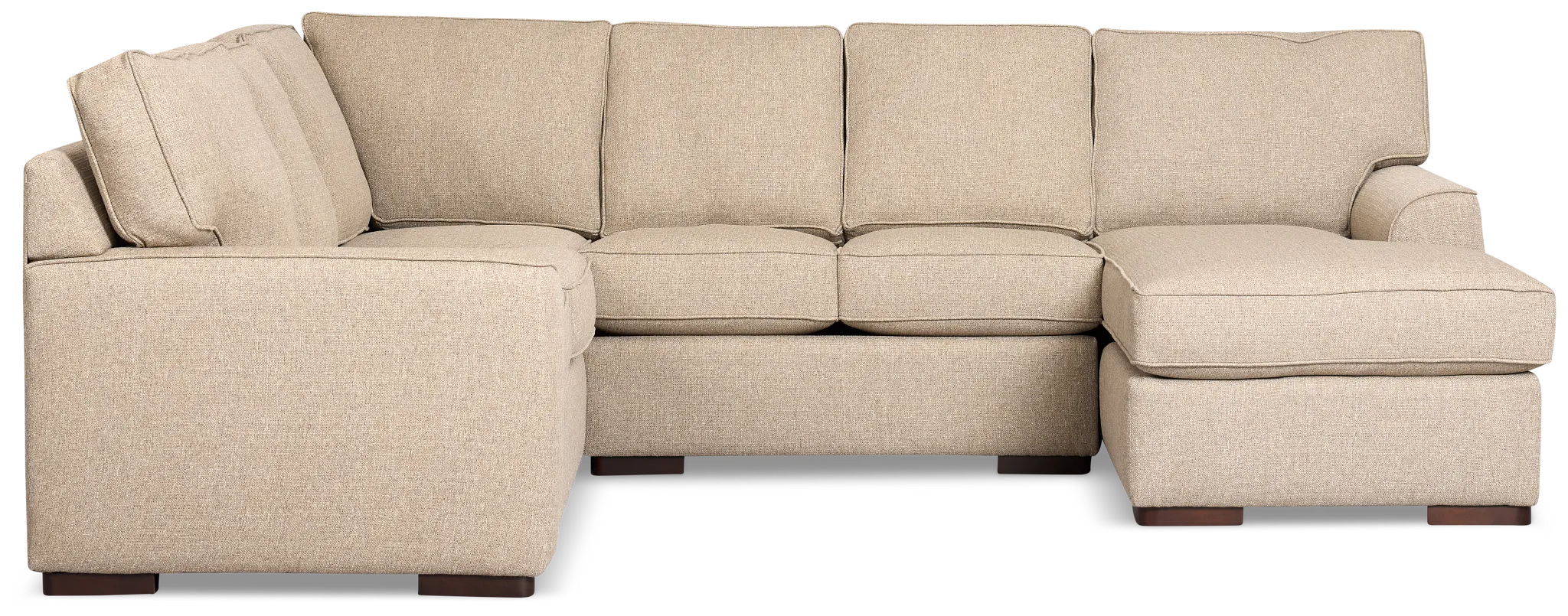 Sinclair Brown Fabric Medium Right Chaise Sectional