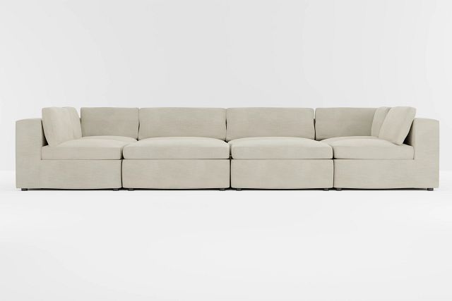 Destin Victory Ivory Fabric 8-piece Pit Sectional