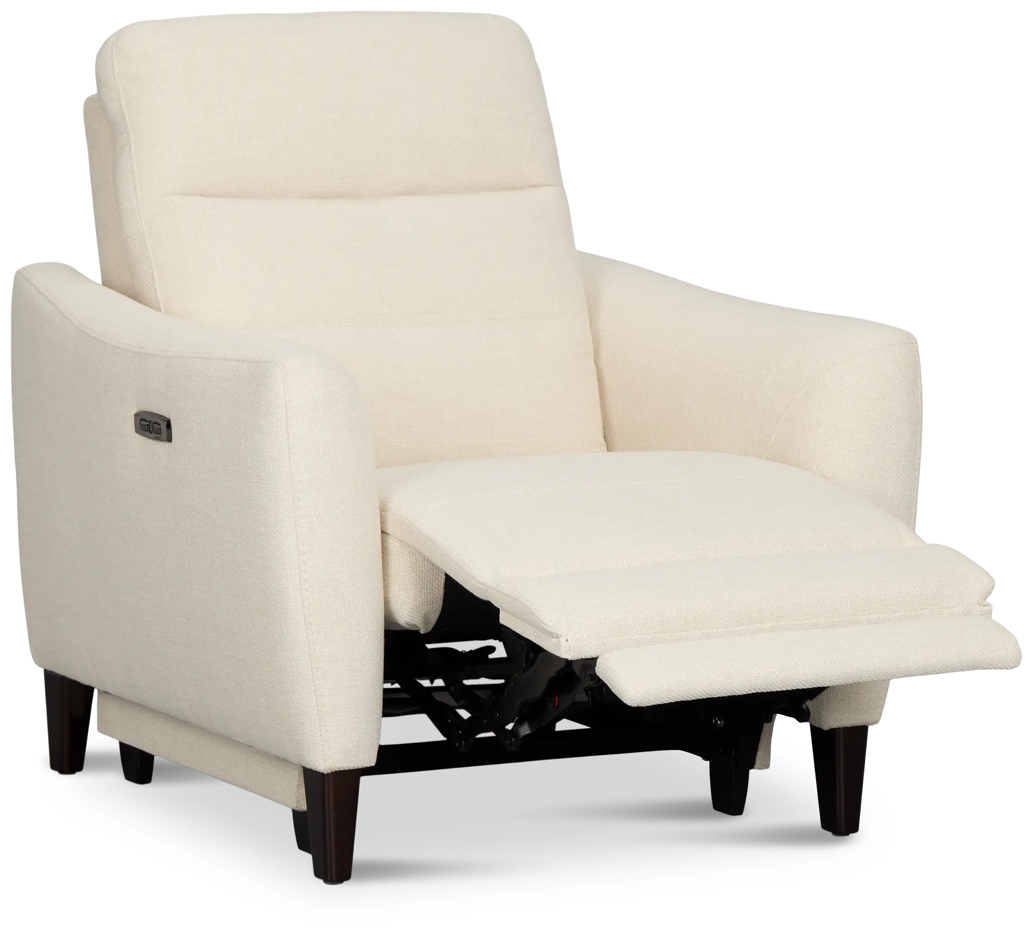 Keaton White Fabric Power Recliner With Power Headrest Keaton White Fabric Power Recliner With Power Headrest