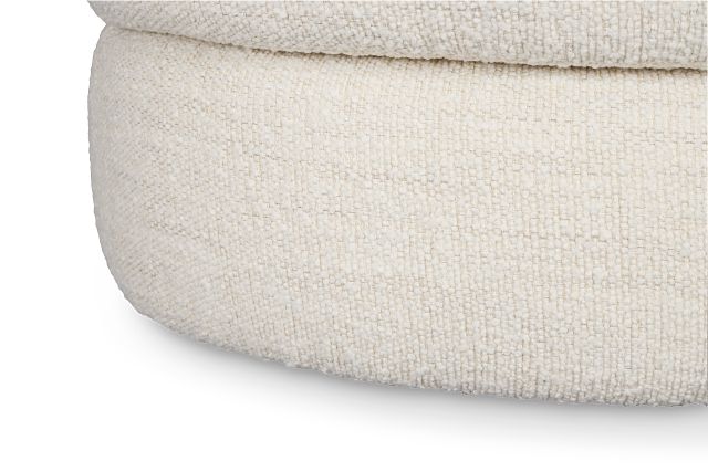Kaya White Castored Cocktail Ottoman