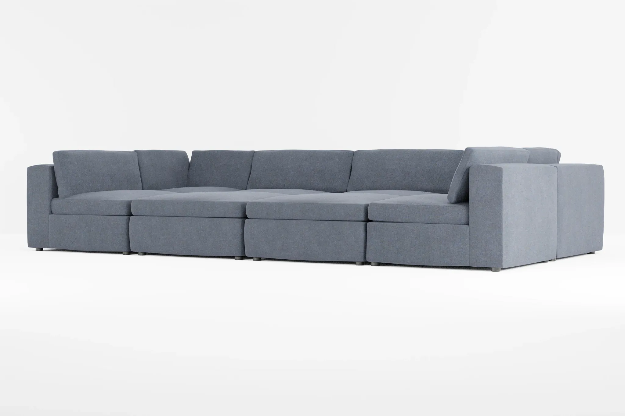 Destin Victory Dark Blue Fabric 8-piece Pit Sectional