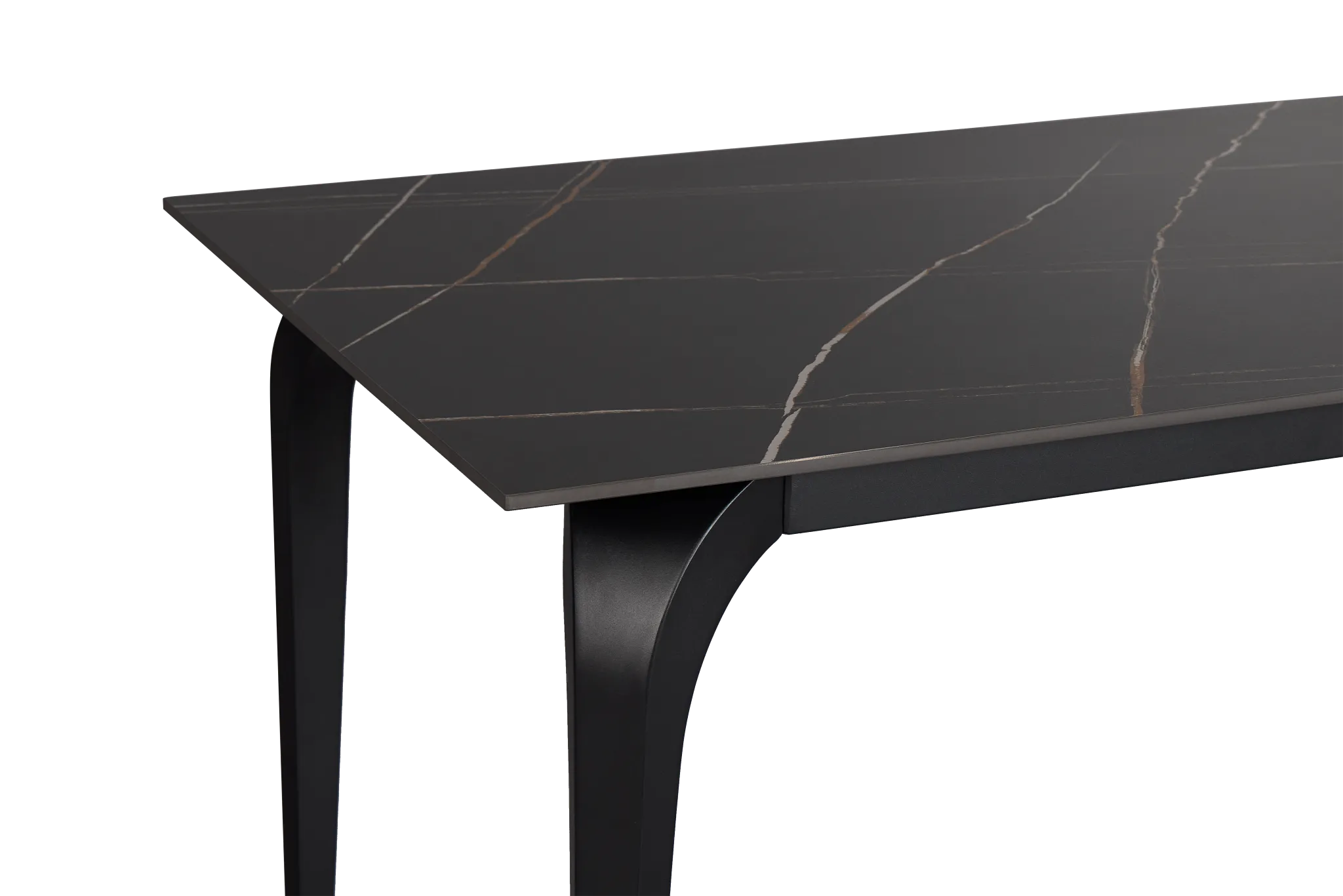 Sierra Black Stone Rectangular Table