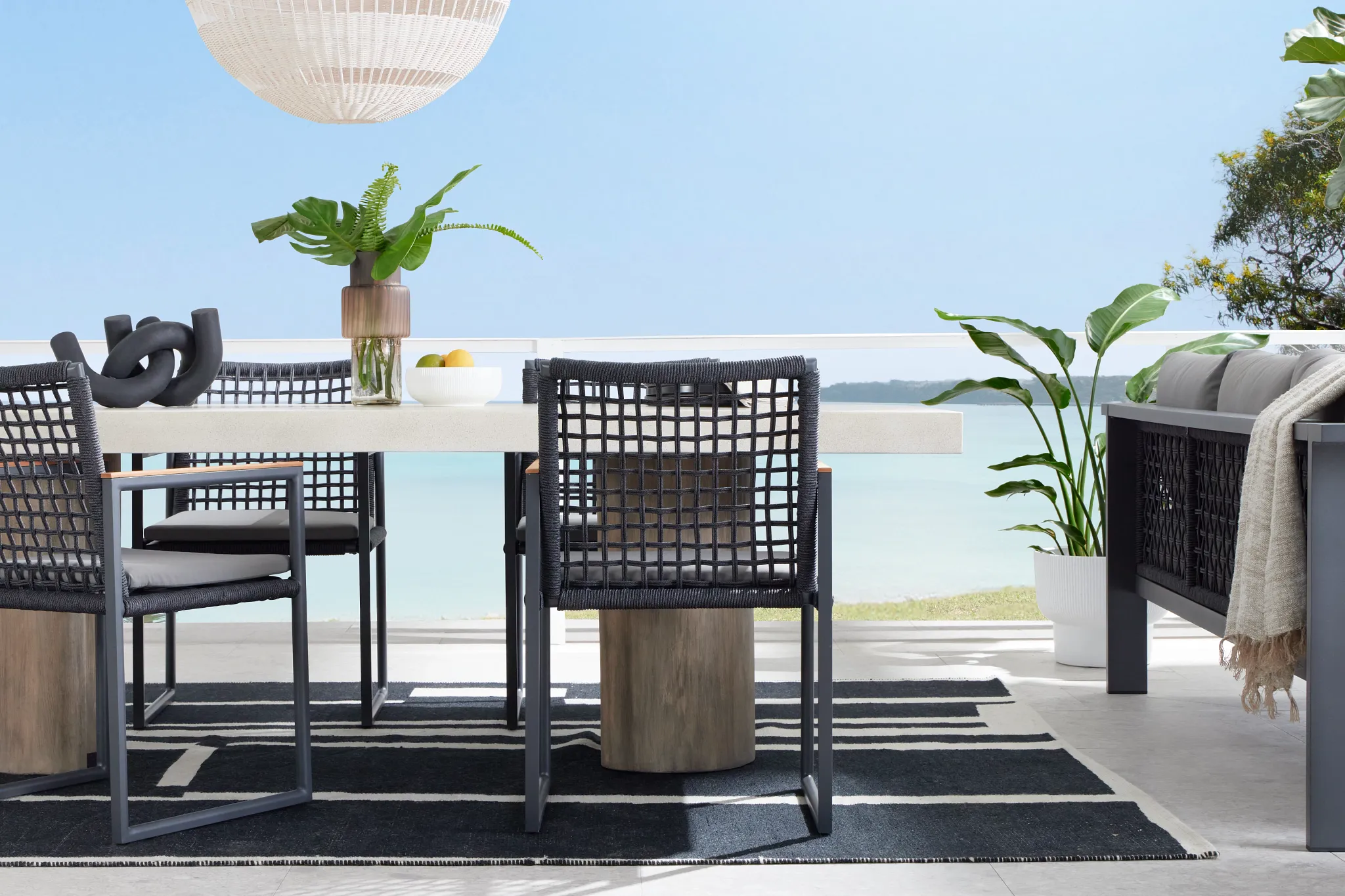 Sunrise Dark Gray Teak Arm Chair