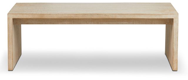 light wood rectangular coffee table