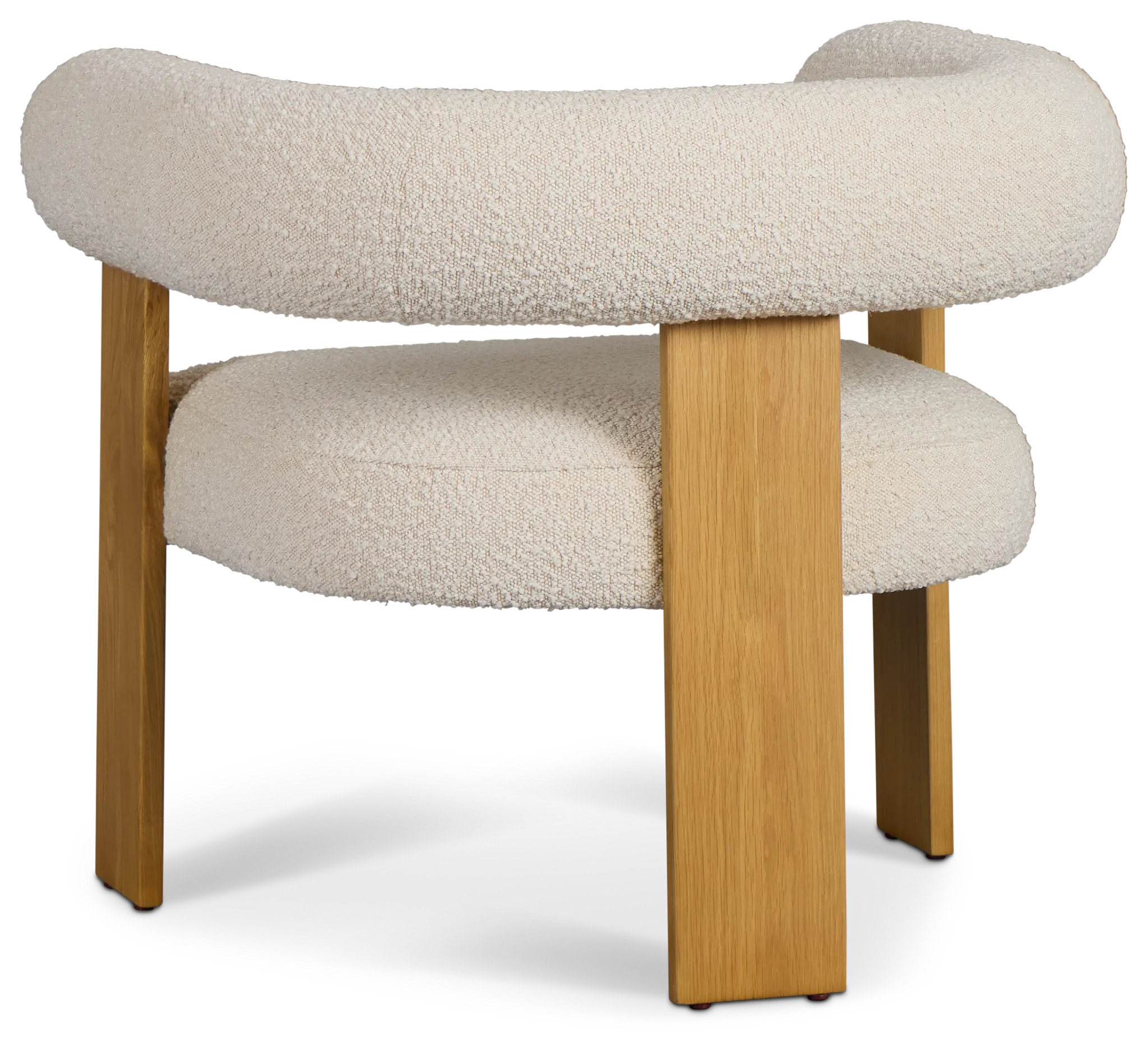 Elara White Fabric Accent Chair