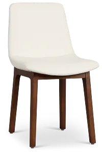 Hamilton White Micro Upholstered Side Chair