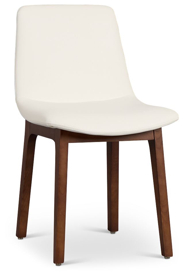 Hamilton White Micro Upholstered Side Chair