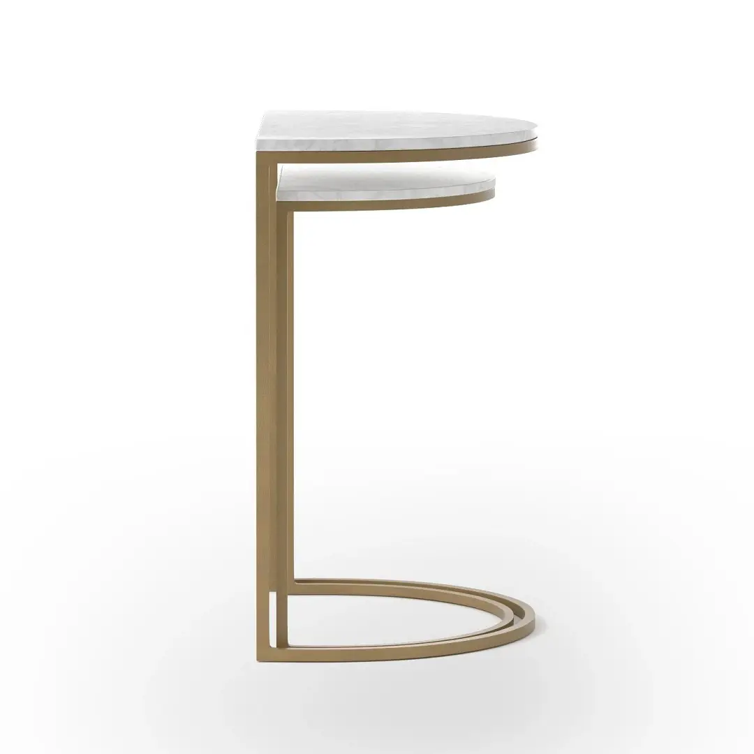 Four Hands Sani White Marble Nesting Tables Four Hands Sani White Marble Nesting Tables