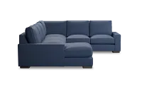 Edgewater Revenue Dark Blue Medium Left Chaise Sectional