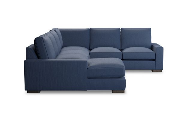 Edgewater Revenue Dark Blue Medium Left Chaise Sectional