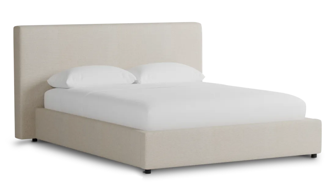 Grayton Suave Beige 44" Upholstered Platform Bed